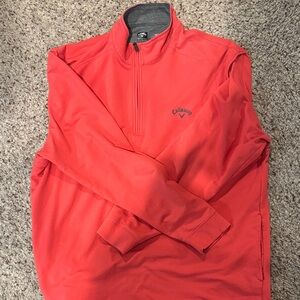 Callaway Men's Red/Pink Quarter zip